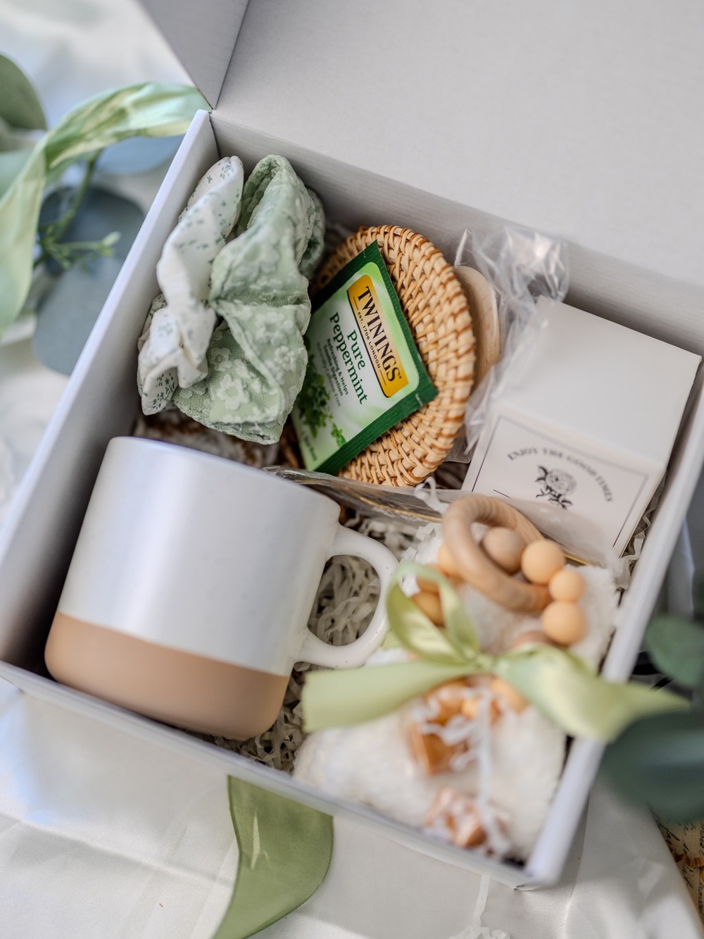 Tea & Green Gift Mug Set - Spa Green